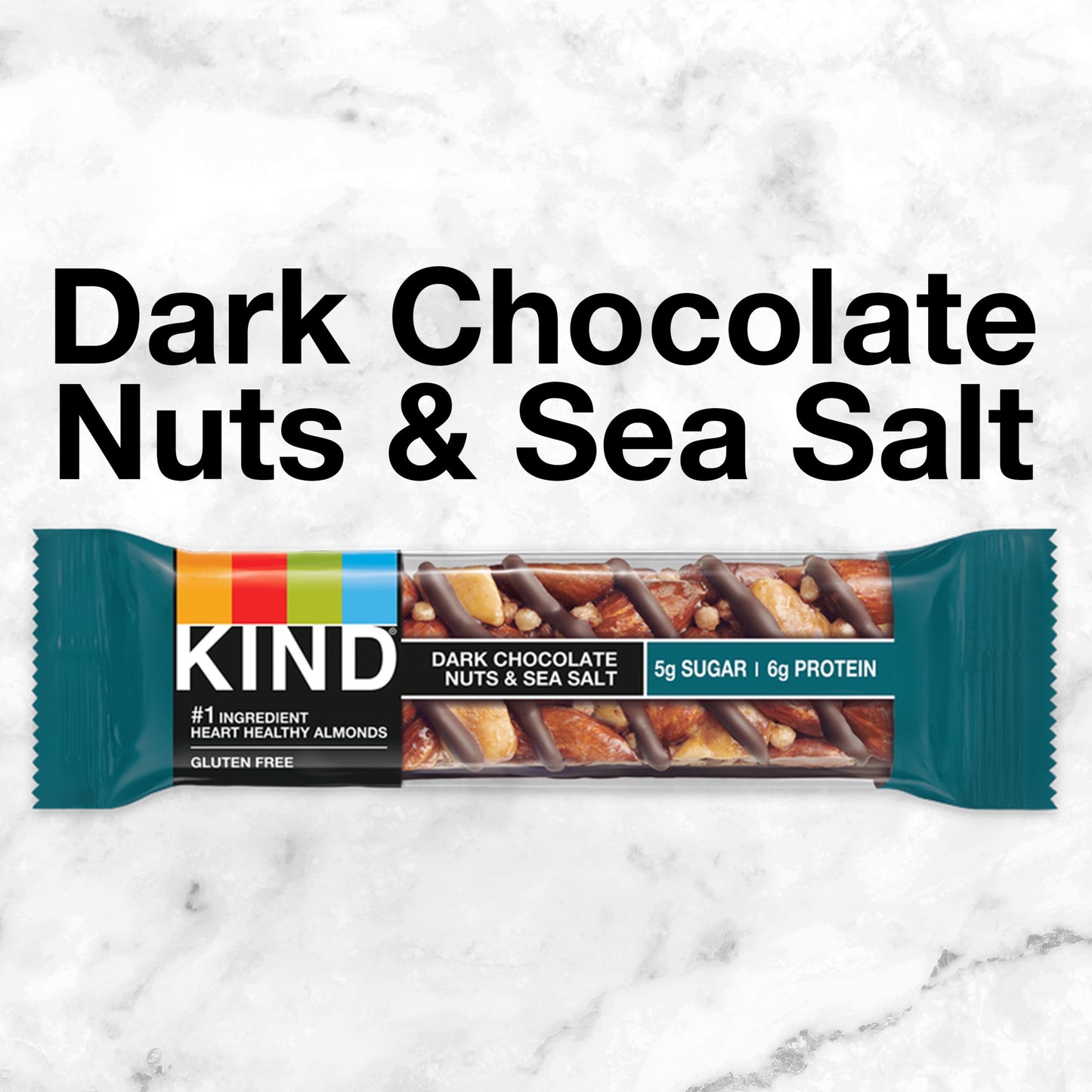 KIND Gluten Free Dark Chocolate Nuts & Sea Salt Snack Bars, 1.4 oz, 6 Count