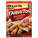 José Olé Beef & Cheese Flour Taquitos 22.5 oz, 15 ct.