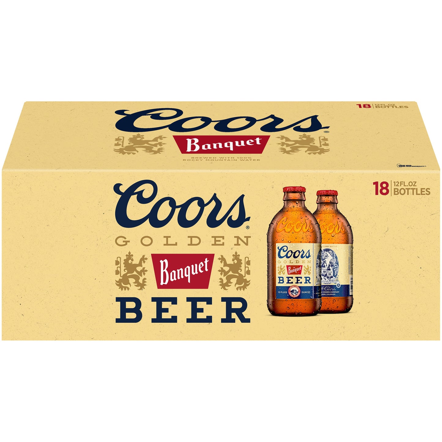 Coors Banquet Lager Beer, 18 Pack, 12 fl oz Bottles, 5% ABV