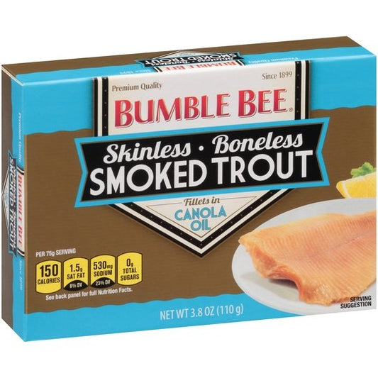 Bumble Bee Skinless & Boneless Smoked Trout Fillets, 3.8 oz Can