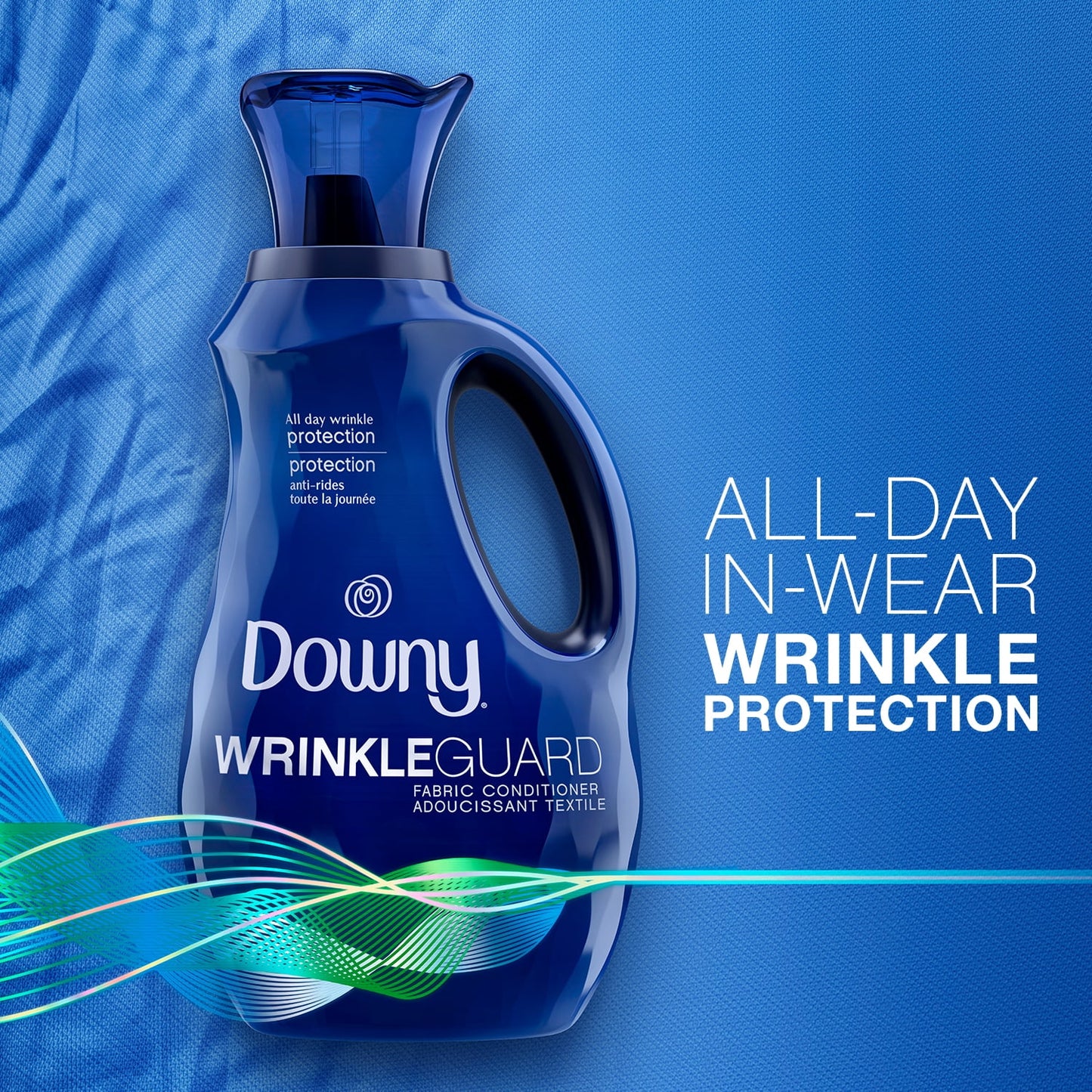 Downy Wrinkle Guard Liquid Fabric Softener, Fresh, 81 fl oz