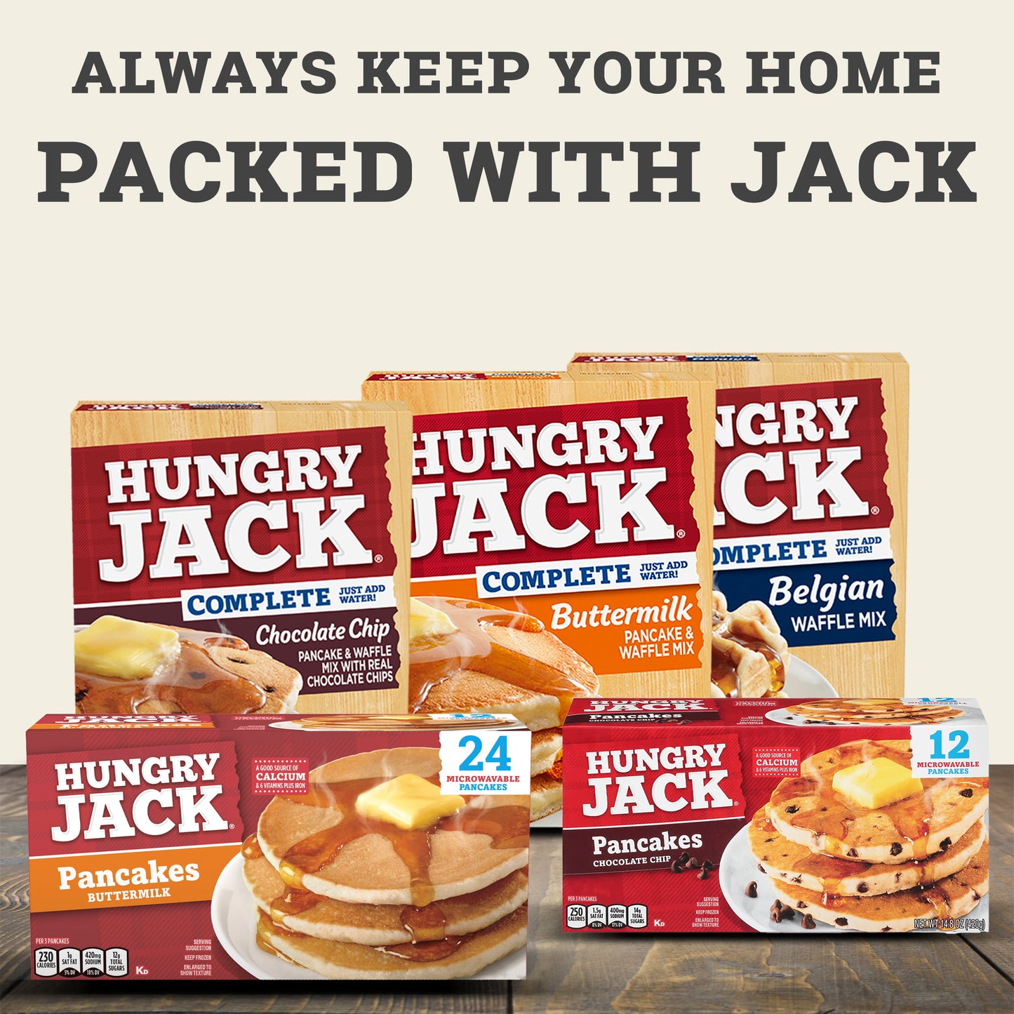 Hungry Jack Buttermilk Pancakes, 29.6 oz, 24 Count Box (Frozen)
