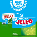 Jell-O Lime Artificially Flavored Zero Sugar Low Calorie Gelatin Dessert Mix, Family Size, 0.6 oz Box