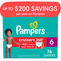 Pampers Cruisers 360 Diapers Size 6, 76 Count (Select for More Options)