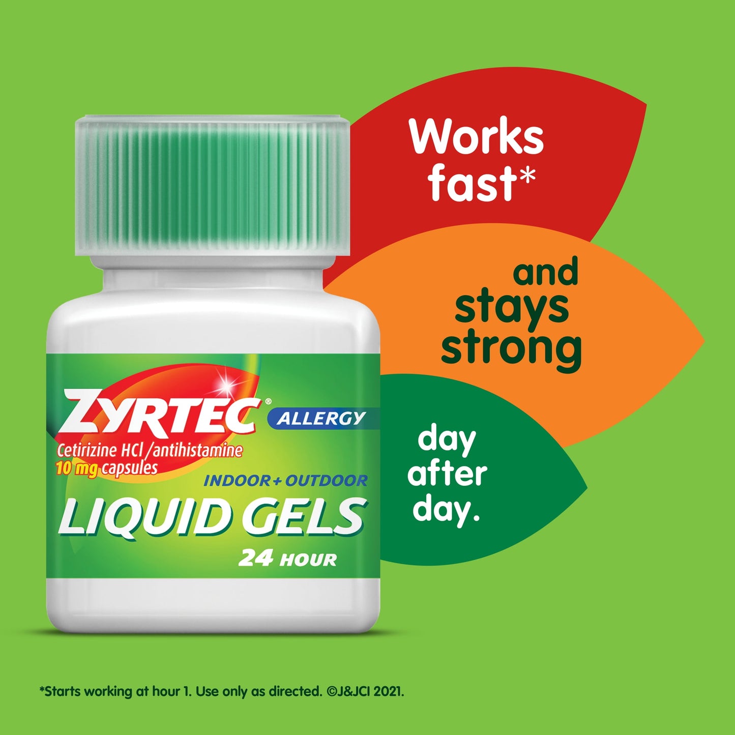 Zyrtec 24 Hour Allergy Relief Antihistamine Capsules, 25Ct