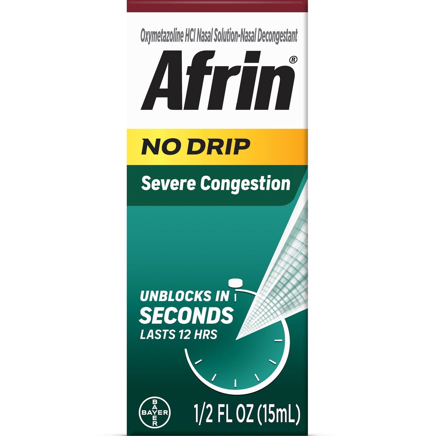 Afrin No Drip Severe Congestion Pump Mist Nasal Spray, 1-15 mL Bottle