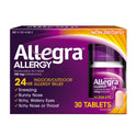 Allegra Adult 24 Hour Non-Drowsy Antihistamine Allergy Relief Medicine 180mg Tablets 30ct