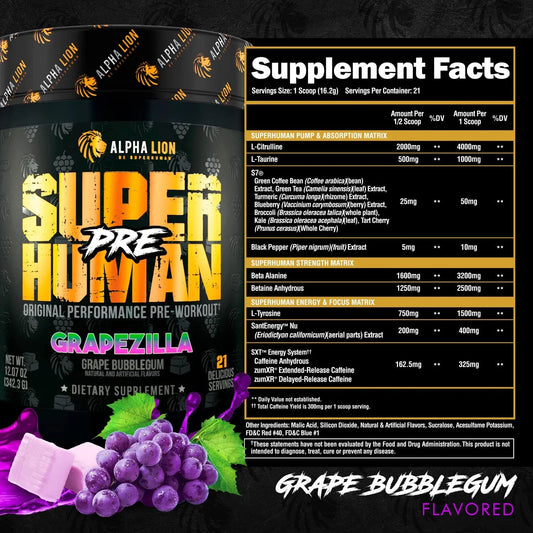 Alpha Lion SuperHuman Pre 21 Servings