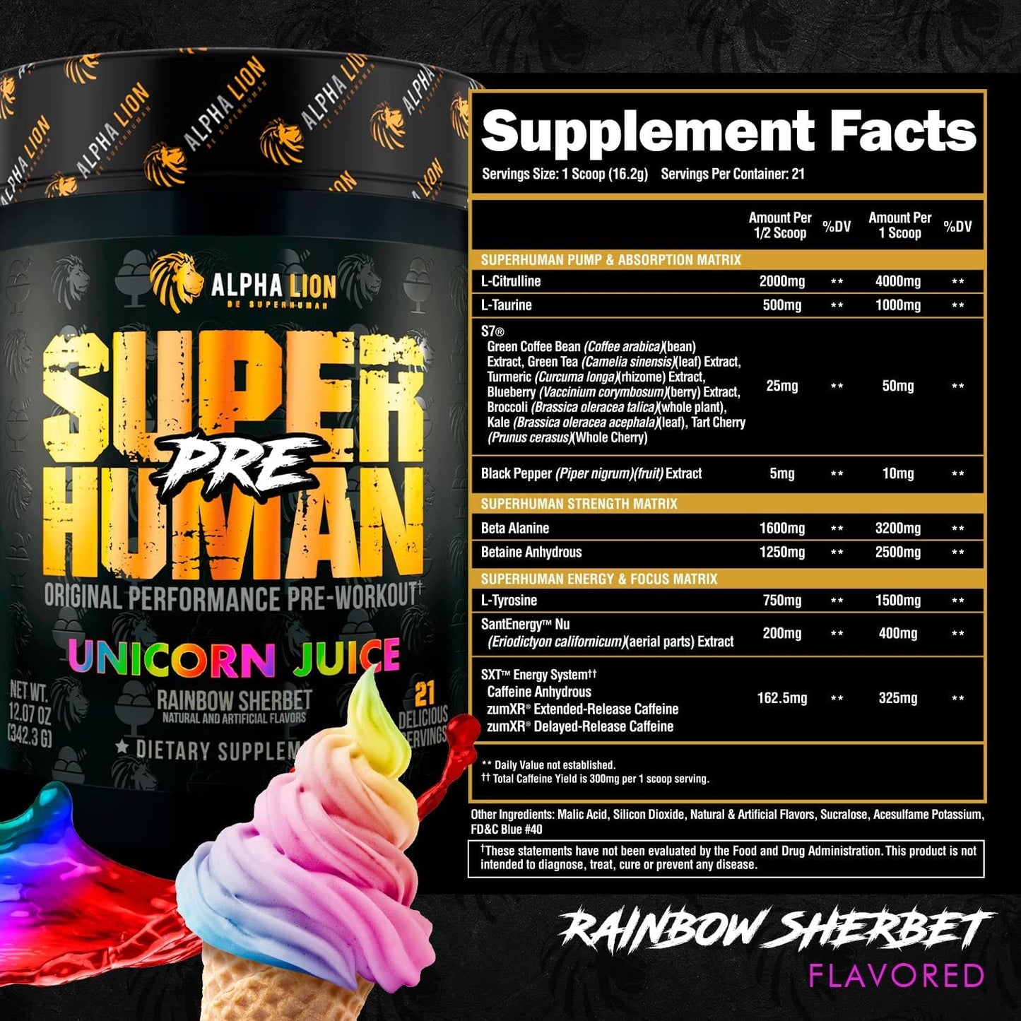 Alpha Lion SuperHuman Pre 21 Servings