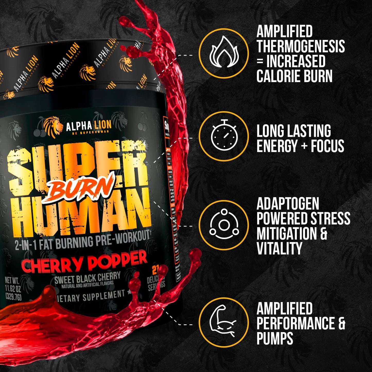 Alpha Lion SuperHuman Burn 21 Servings