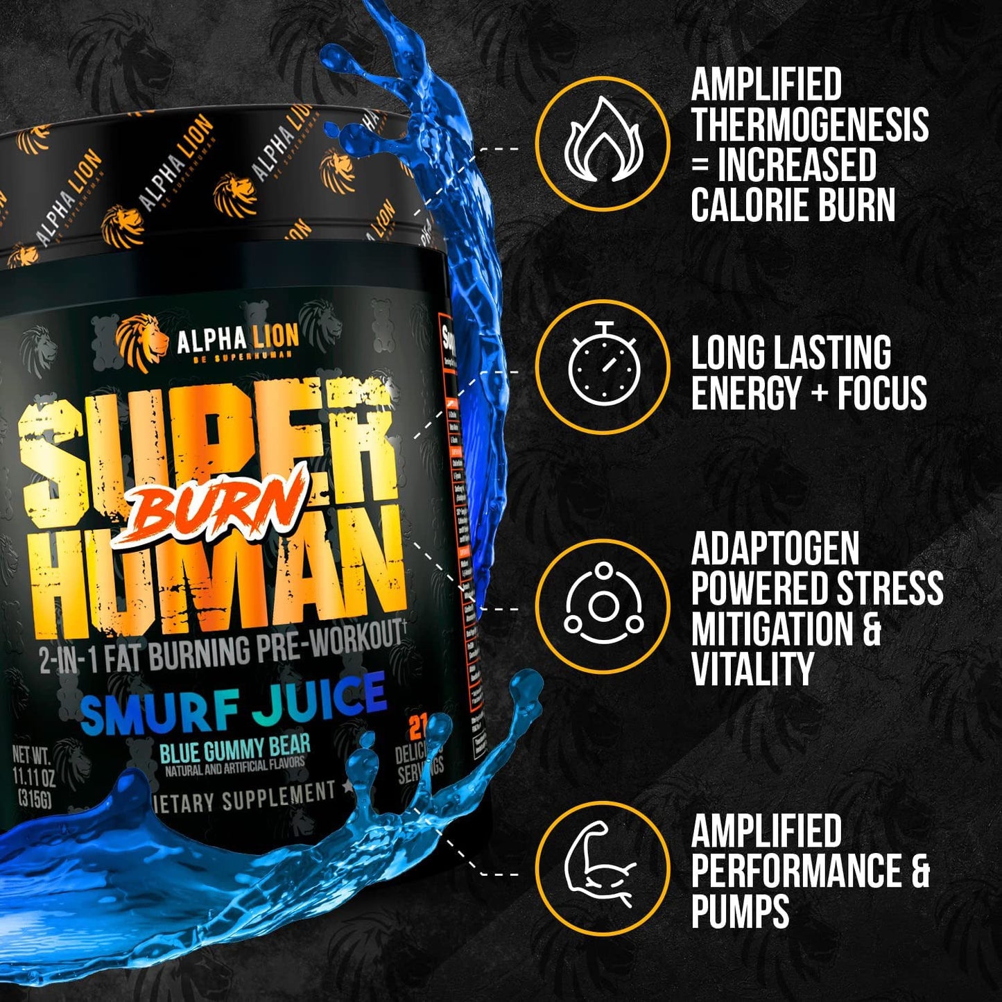 Alpha Lion SuperHuman Burn 21 Servings