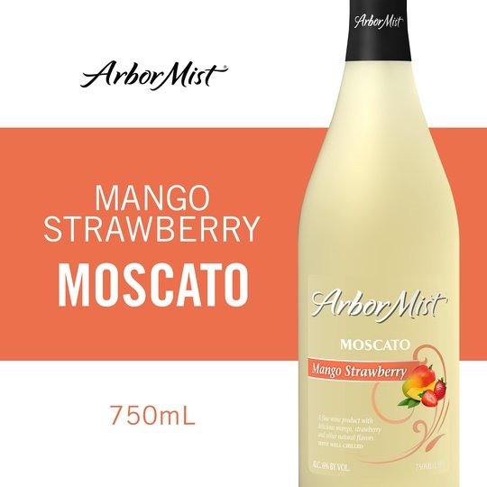 Arbor Mist, Mango Strawberry Moscato Fruit Wine, 750ml Bottle
