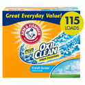 Arm & Hammer Plus OxiClean Powder Laundry Detergent, Fresh Scent, 115 Loads