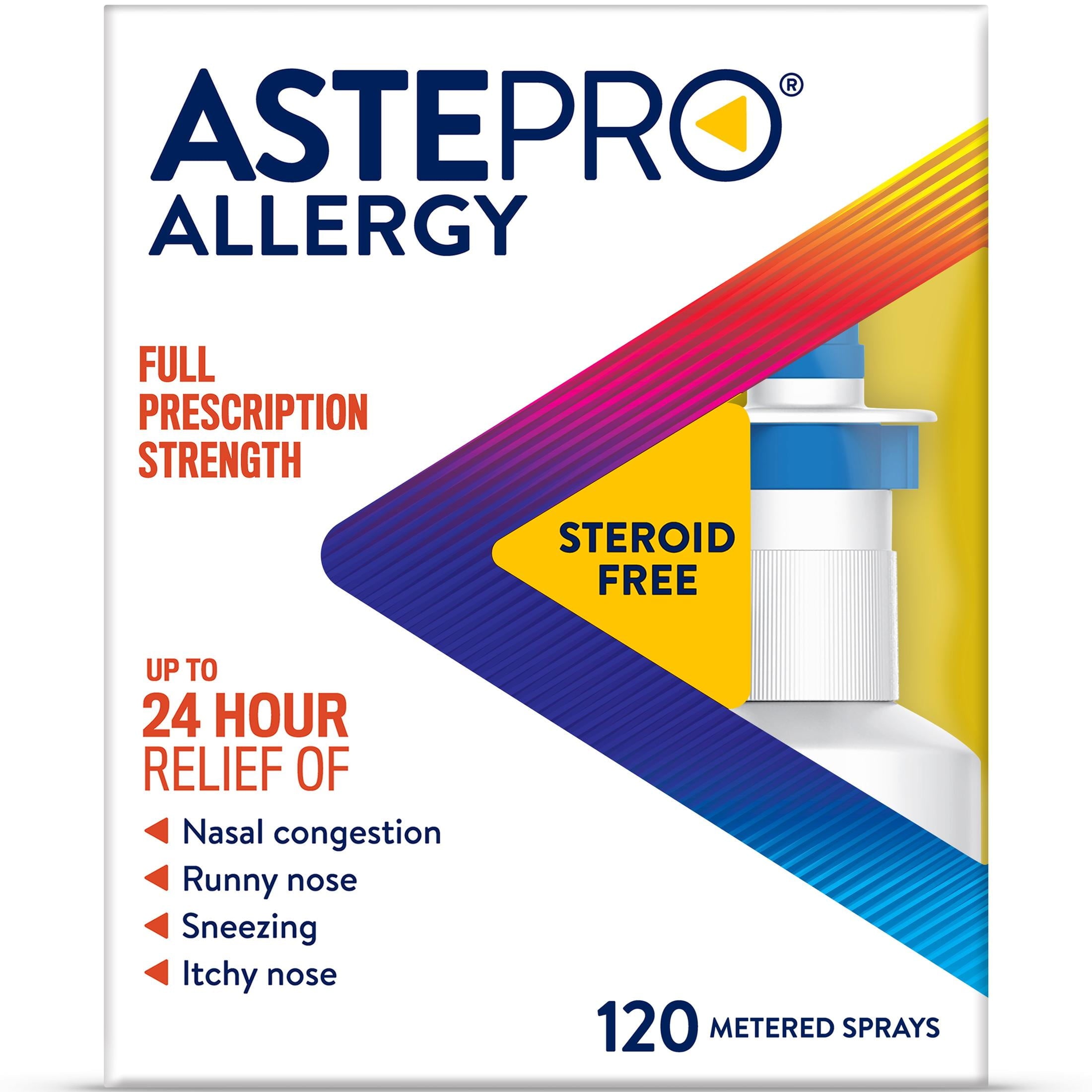 Astepro Allergy Medicine, Steroid Free Antihistamine Nasal Spray, 120 ...