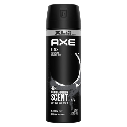 Axe Black Frozen Pear & Sandalwood Body Spray Deodorant for Men, 5.1 oz (2 Pack)