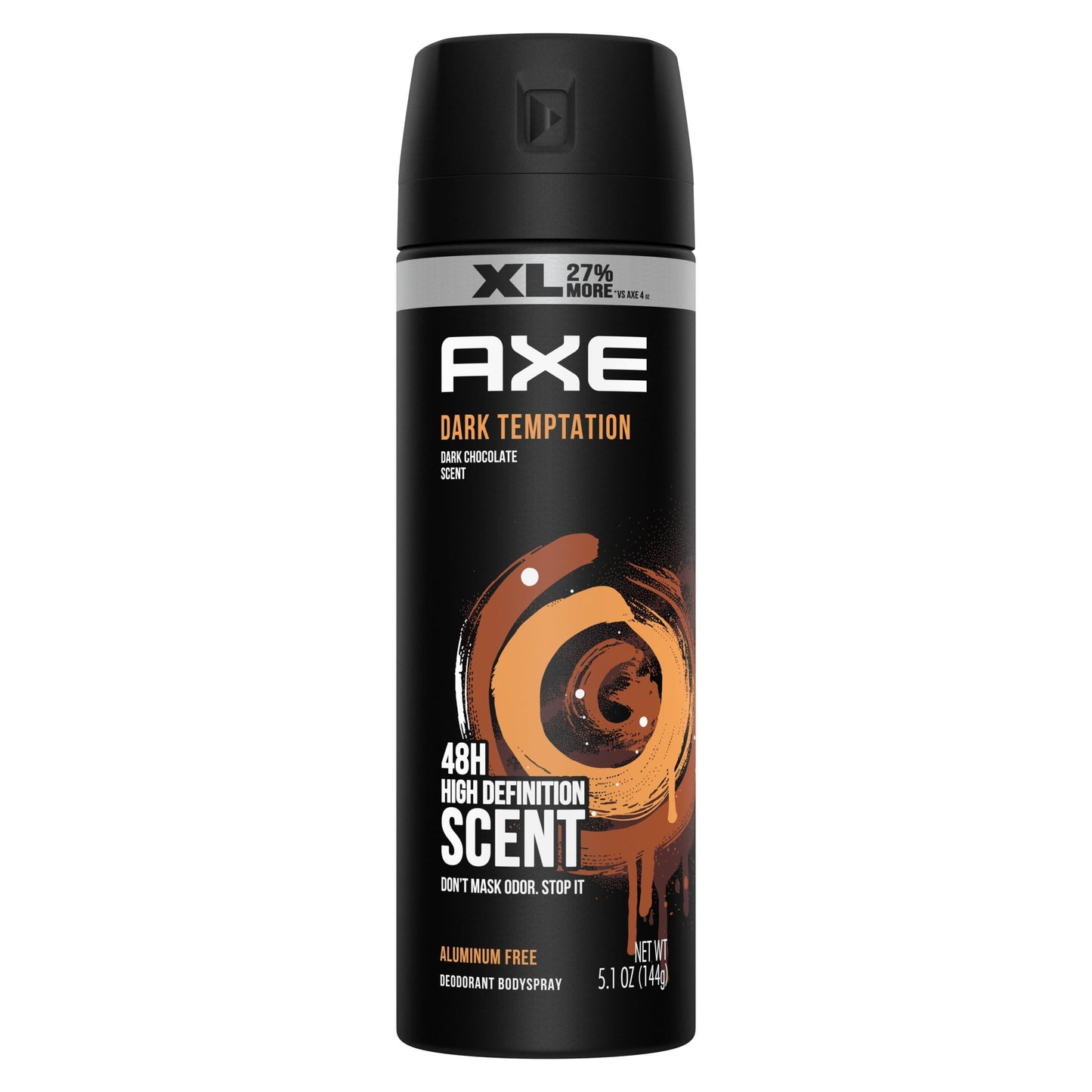 Axe Dark Temptation Dark Chocolate Body Spray Deodorant for Men, 5.1 oz