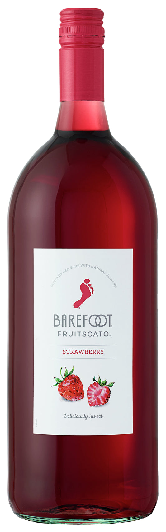 Barefoot FruitScato Strawberry Moscato, California, 1.5 Liter Glass Bottle