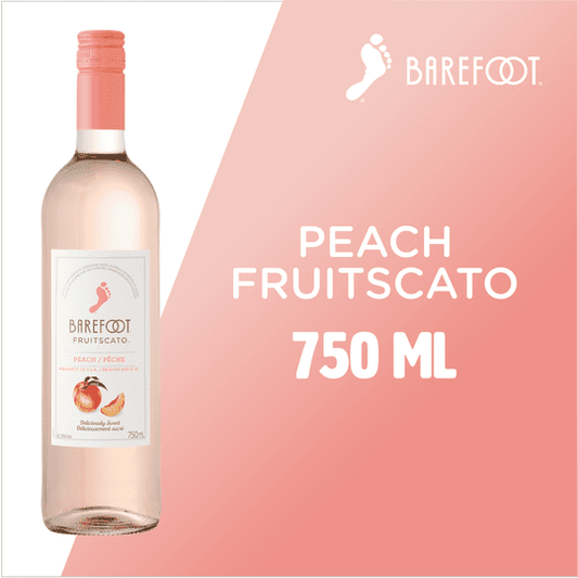 Barefoot Fruitscato California Peach Rose Wine, 750ml Glass Bottle