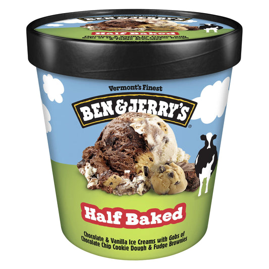 Ben & Jerry's Half Baked Chocolate and Vanilla Ice Cream, 16 oz