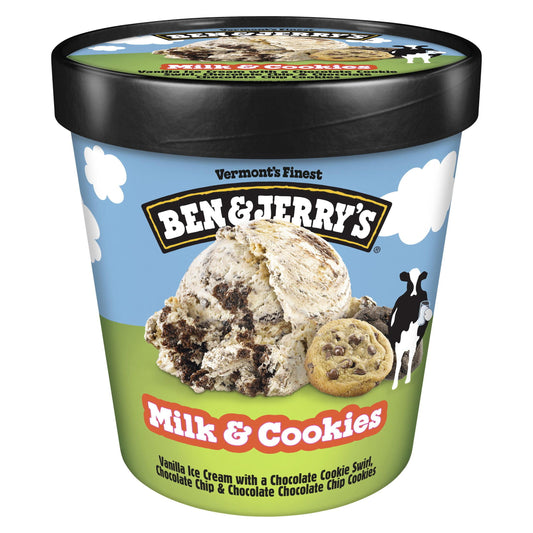 Ben & Jerry's Milk and Cookies Vanilla Ice Cream, 16 oz