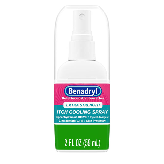 Benadryl Extra Strength Anti-Itch Cooling Spray, Travel Size, 2 fl. oz