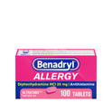 Benadryl Ultratabs Antihistamine Cold & Allergy Relief Tablets, 100Ct