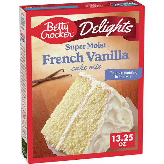 Betty Crocker Delights Super Moist French Vanilla Flavored Cake Mix, 13.25 oz