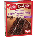 Betty Crocker Delights Super Moist Triple Chocolate Fudge Cake Mix, 13.25 oz