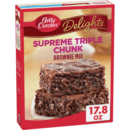 Betty Crocker Delights Triple Chunk Supreme Brownie Mix, 17.8 oz