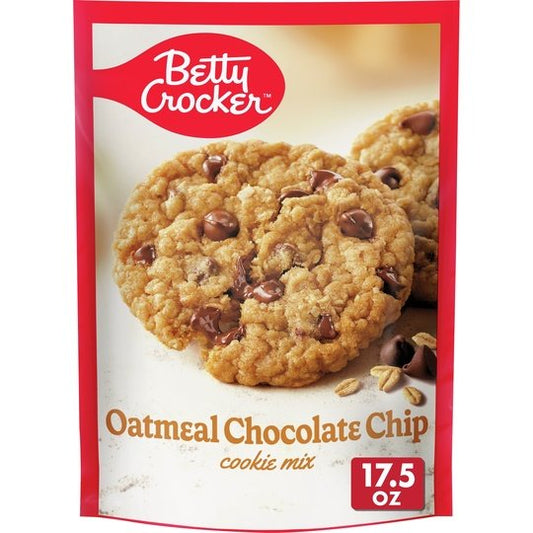 Betty Crocker Oatmeal Chocolate Chip Cookies, Cookie Baking Mix, 17.5 oz