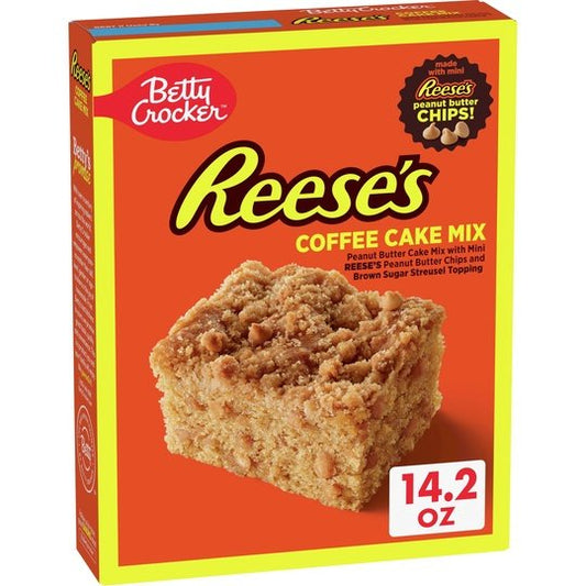 Betty Crocker REESE'S Peanut Butter Coffee Cake Mix with Streusel Topping, 14.2 oz
