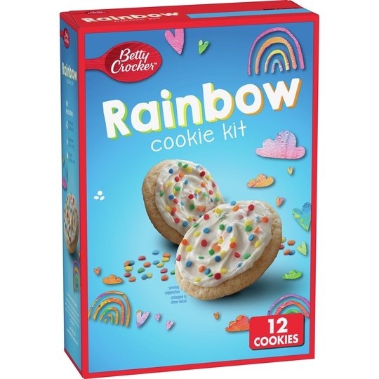 Betty Crocker Ready to Bake Rainbow Cookie Kit, 11.6 oz, 12 ct