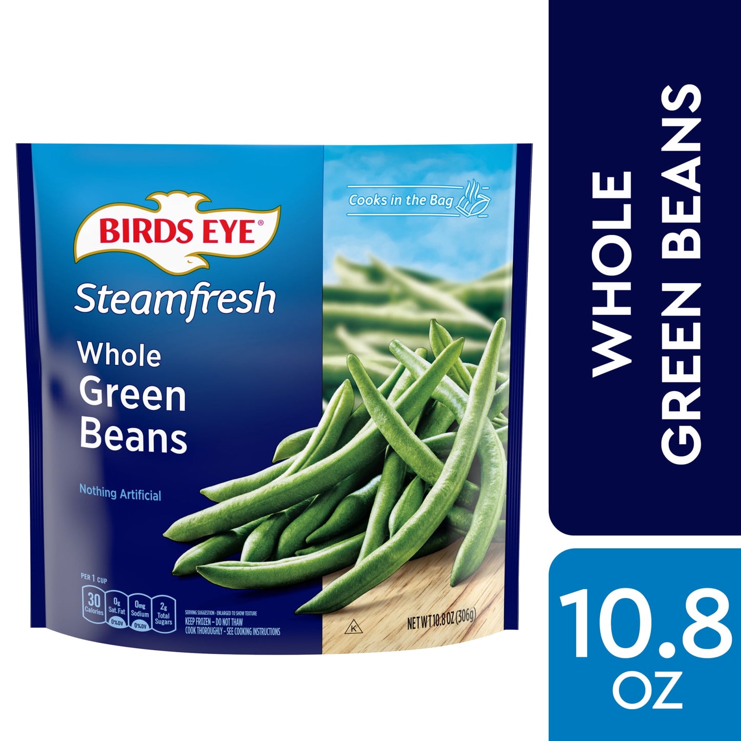 Birds Eye Steamfresh Frozen Whole Grean Beans, 10.8 oz