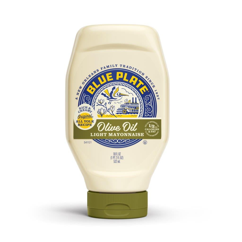 Blue Plate Light Mayonnaise with Olive Oil, 18 fl oz Squeeze Bottle