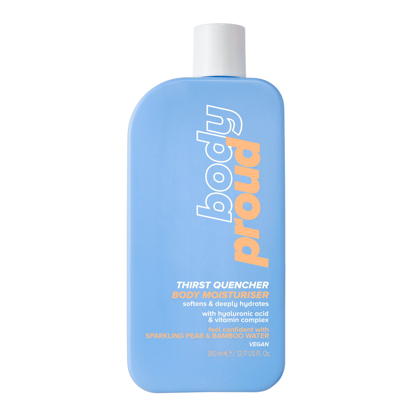 Body Proud Thirst Quencher Body Moisturizer with Hyaluronic Acid, 12.17 fl oz