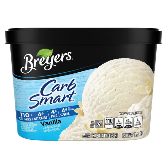 Breyers CarbSmart Vanilla Frozen Dessert, 48 oz