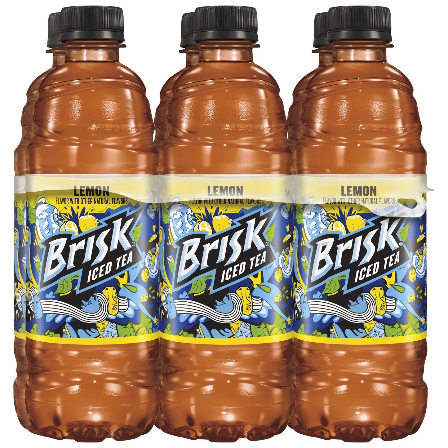 Brisk Iced Lemon Tea Drink, 16.9 Fl Oz, 6 Ct, Bottles