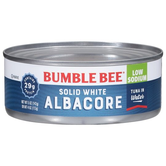 Bumble Bee 5oz Solid White Albacore in Water Low Salt Can EA