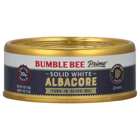 Bumble Bee Prime Solid White Canned Albacore Tuna in Olive Oil, 5 oz Can