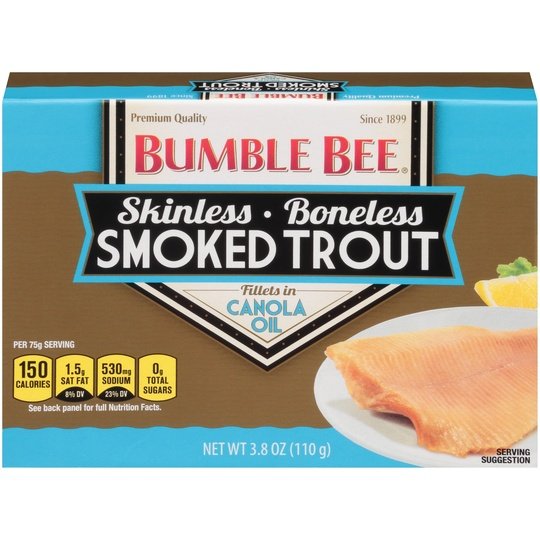 Bumble Bee Skinless & Boneless Smoked Trout Fillets, 3.8 oz Can