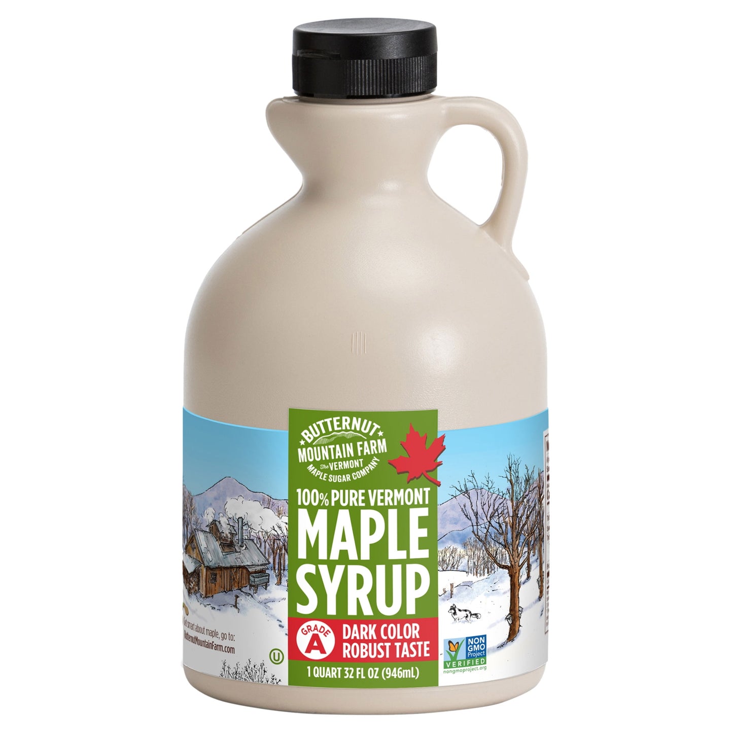 Butternut Mountain Farm 100% Pure Vermont Maple Syrup Dark, 32 fl oz