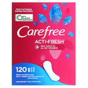 CAREFREE® Panty Liners, Regular, Flat, Unscented, 8 Hour Odor Control, 120ct