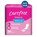 CAREFREE® Panty Liners, Regular, Unscented, 8 Hour Odor Control, 20ct