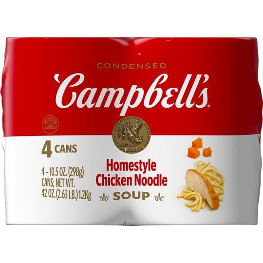 Campbell’s Condensed Homestyle Chicken Noodle Soup, 10.5 oz Can (Pack of 4)