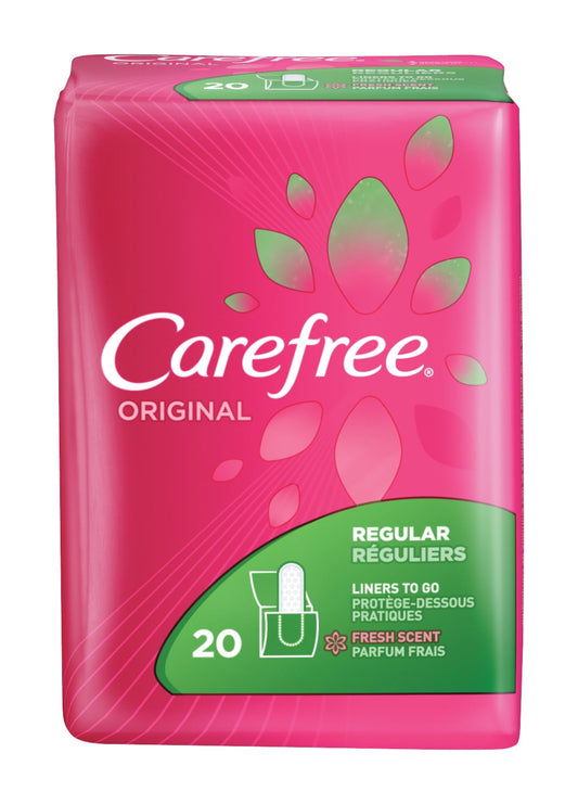 Carefree Original Regular Pantiliners To Go, Fresh Scent, 20 Ct