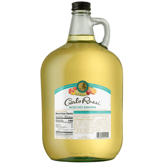 Carlo Rossi Moscato Sangria Wine, California, 4 Liter Glass Bottle