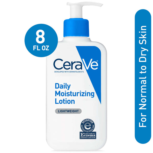 CeraVe Daily Moisturizing Face & Body Lotion with Hyaluronic Acid for Normal to Dry Skin, 8 oz