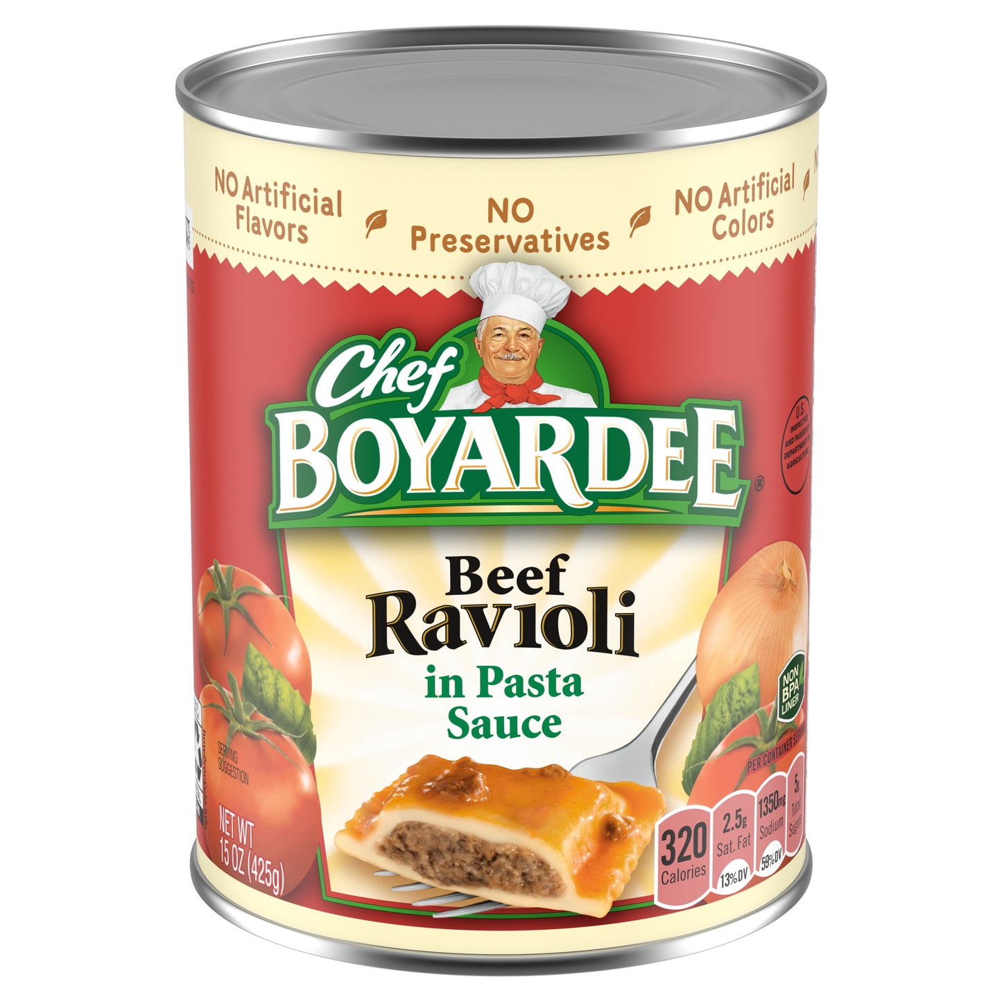 Chef Boyardee Beef Ravioli, Microwave Pasta, Canned Food, 15 oz.