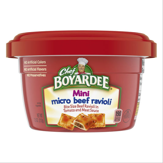 Chef Boyardee Mini Micro Beef Ravioli, 7.5 oz