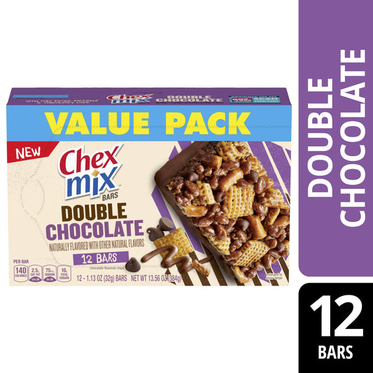 Chex Mix Treat Bars, Double Chocolate, Snack Bars, 12 ct